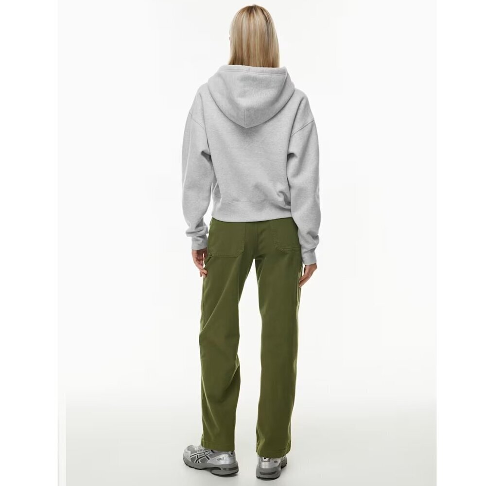 Aritzia TNA Greenwich Pant High-Waisted Carpenter Twill Olive Green Pants Size 2 - Picture 3 of 13